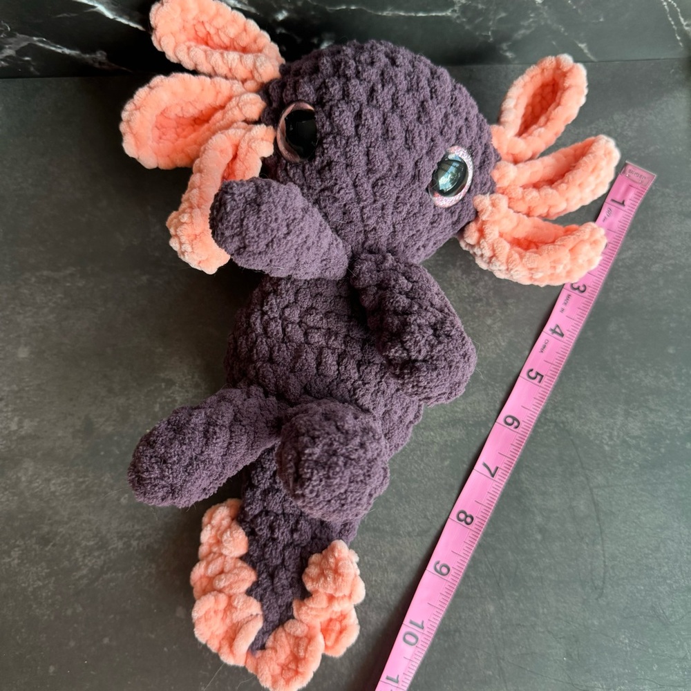 Crochet axolotl snuggler plushie - Picture 2 of 4